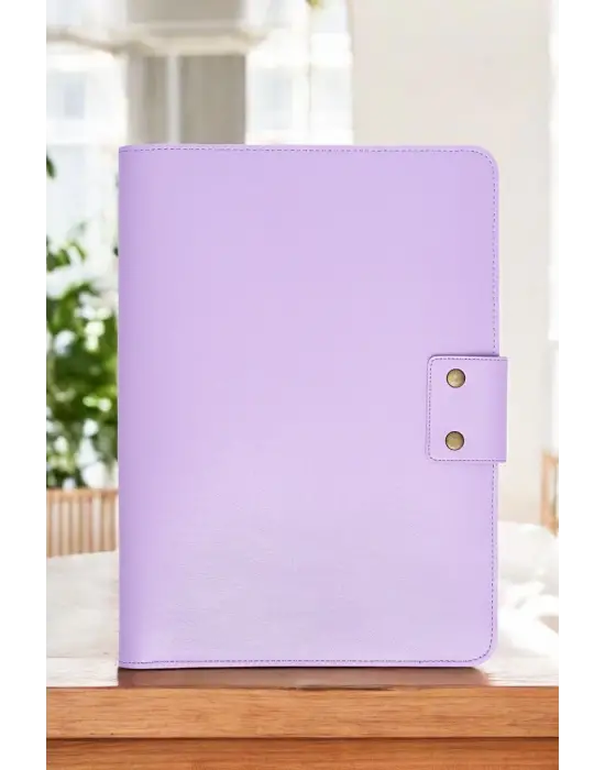 Lüx Macbook Air Pro 13-14 İnç Ofis Organizer Lila Evrak & Laptop & Tablet Çantası
