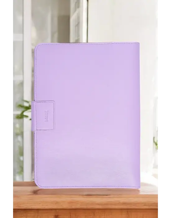 Lüx Macbook Air Pro 13-14 İnç Ofis Organizer Lila Evrak & Laptop & Tablet Çantası