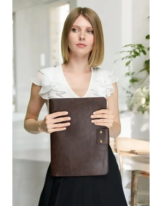 Lüx Macbook Air Pro 13-14 İnç Ofis Organizer Evrak & Laptop & Tablet Çantası