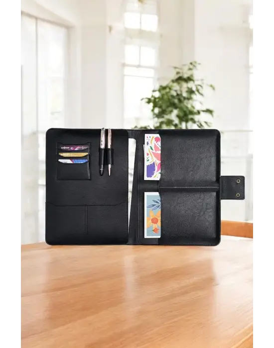 Lüx Macbook Air Pro 13-14 İnç Ofis Organizer Costa Siyah Evrak & Laptop & Tablet Çantası