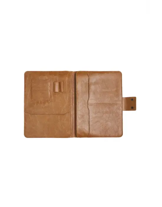 Lüx Macbook Air Pro 13-14 Crazy Taba Ofis Organizer Evrak & Laptop & Tablet Çantası