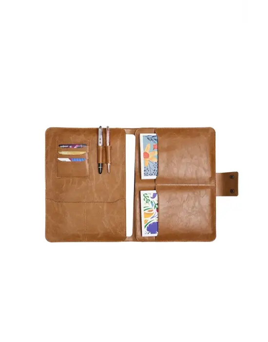 Lüx Macbook Air Pro 13-14 Crazy Taba Ofis Organizer Evrak & Laptop & Tablet Çantası