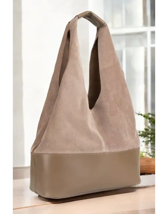 Hakiki Süet Salaş Kadın Omuz Çantası