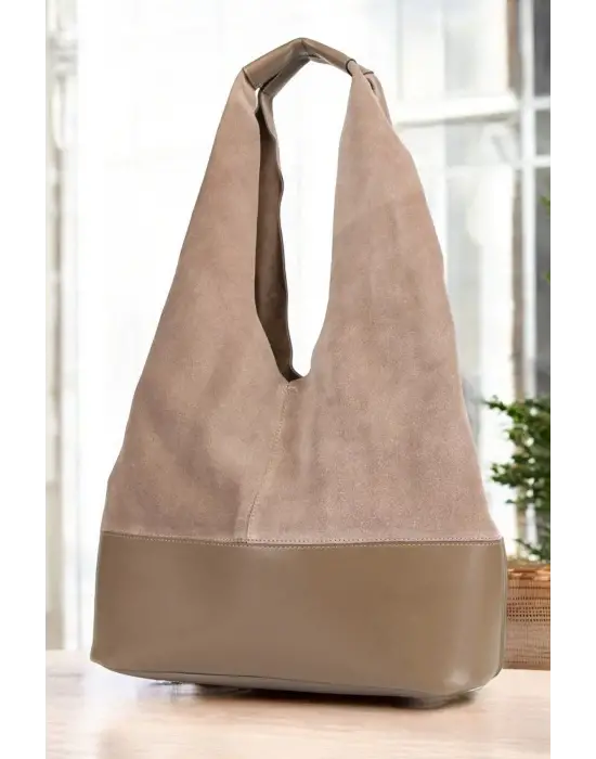 Hakiki Süet Salaş Kadın Omuz Çantası