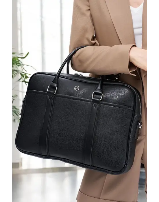 Unisex Lüx Ofis 15.6 inç Siyah Laptop & Evrak Çantası