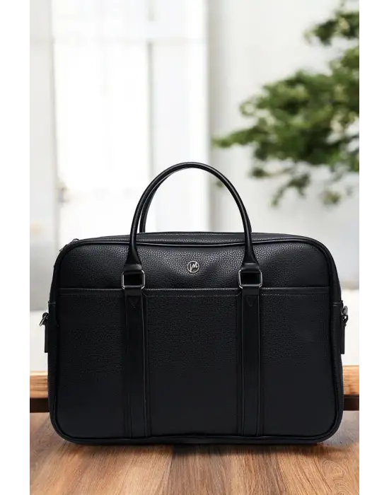 Unisex Lüx Ofis 15.6 inç Siyah Laptop & Evrak Çantası