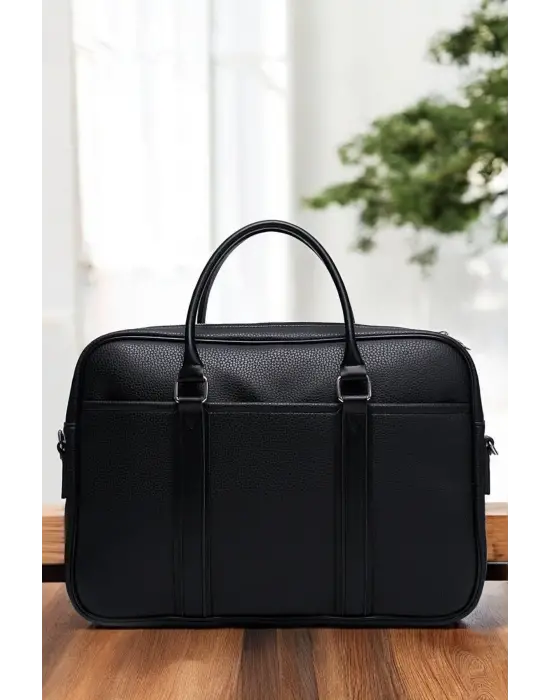 Unisex Lüx Ofis 15.6 inç Siyah Laptop & Evrak Çantası