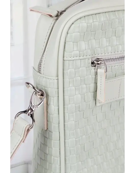 Hasır Desenli 14-15.6 inç Unisex Ofis Mint Evrak Laptop Çantası