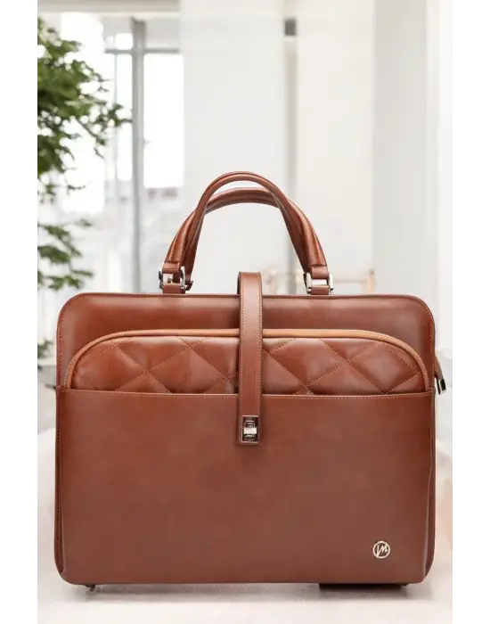 Lüx Kapitone 13, 14 15.6 Inç Ofis Evrak Taba Laptop Çantası