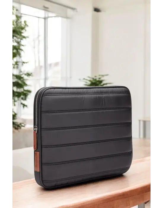 Çizgili Su Geçirmez Macbook Air Pro 13.3 & 14 İnç Siyah Laptop Tablet Kılıfı