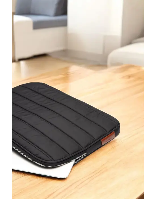 Çizgili Su Geçirmez Macbook Air Pro 13.3 & 14 İnç Siyah Laptop Tablet Kılıfı