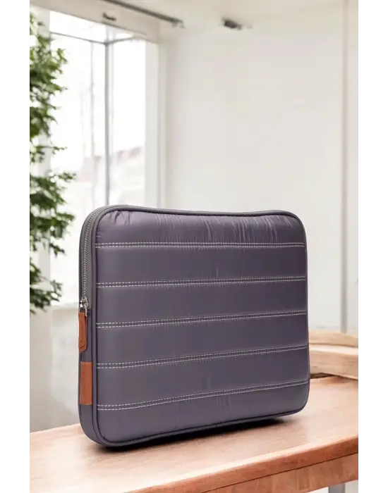 Çizgili Su Geçirmez Macbook Air Pro 13.3 & 14 İnç Gri Laptop Tablet Kılıfı