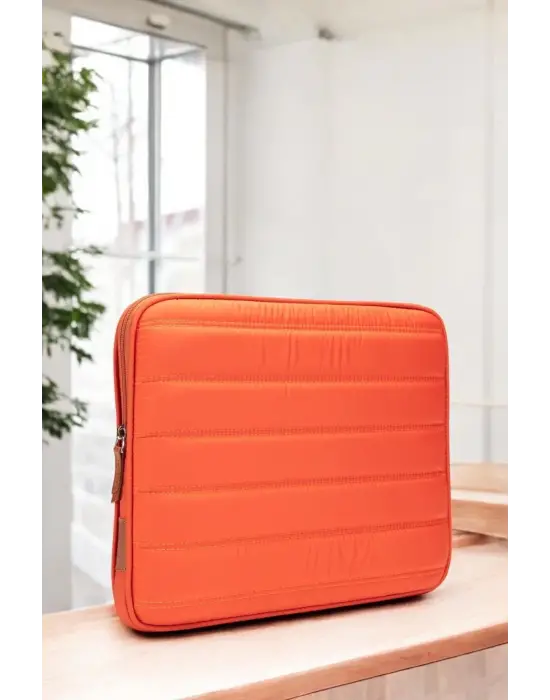 Çizgili Su Geçirmez Macbook Air Pro 13.3 & 14 İnç Turuncu Laptop Tablet Kılıfı