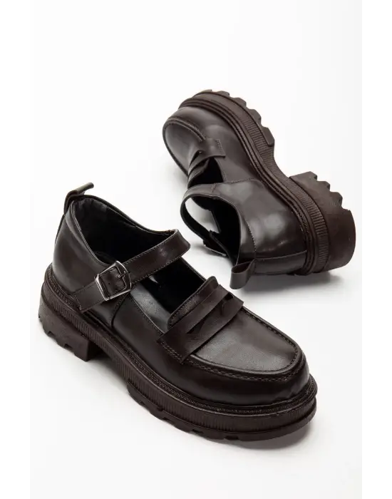 745-771 Kahve Günlük Yüksek Tabanlı Loafer Ayakkabı