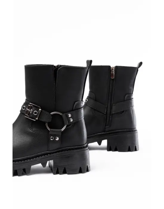 Siyah Fermuarlı Günlük Kadın Bot