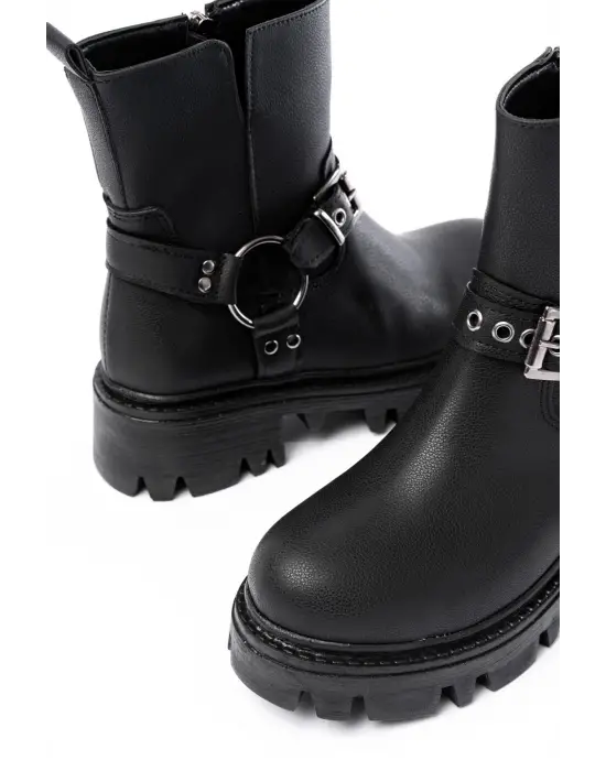 Siyah Fermuarlı Günlük Kadın Bot