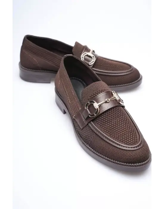 Acı Kahve Kadın Loafer Metal Tokalı Rahat Günlük Ayakkabı TR30MS02C