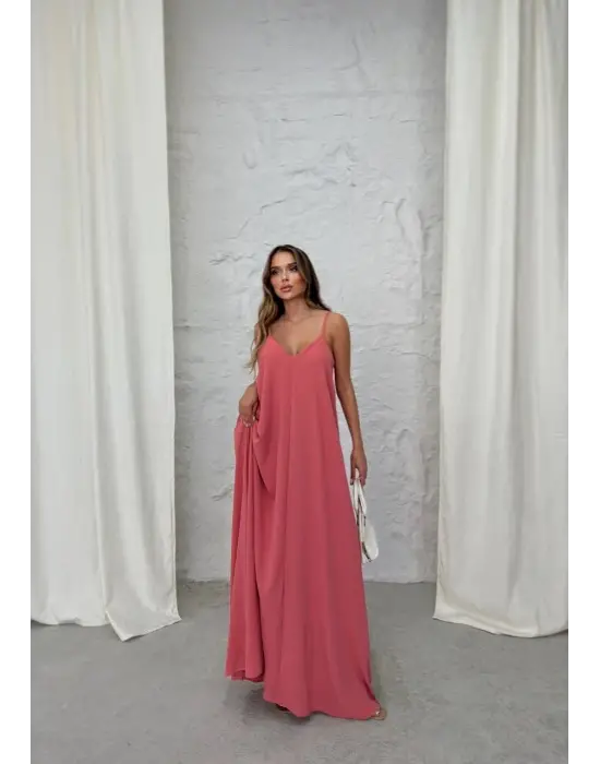 Aerobin Uzun Elbise Pembe Pt