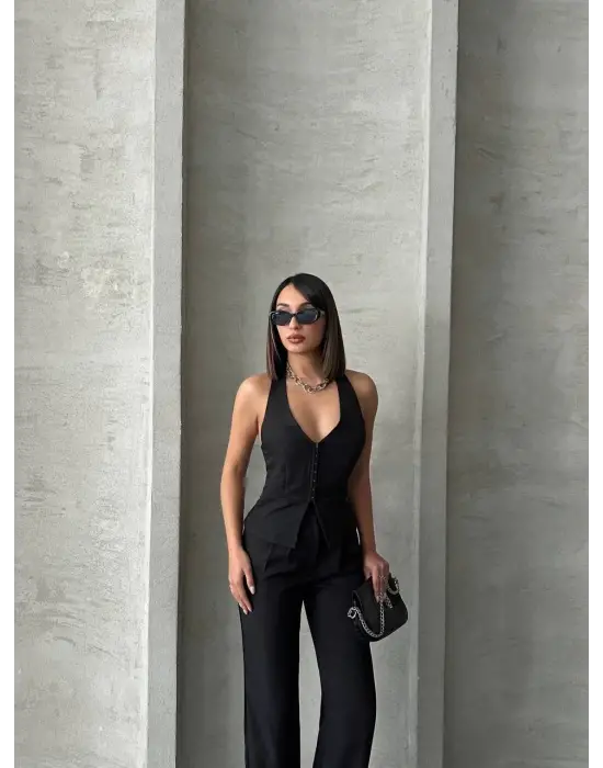 Akraflı Keten Takım