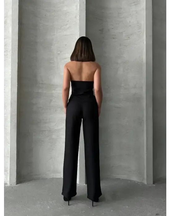 Akraflı Keten Takım