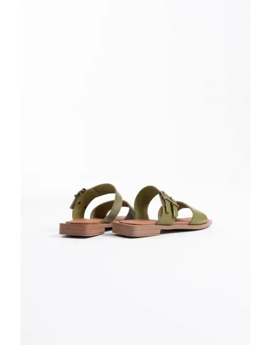 Alessi Haki Yeşili Hakiki Deri Terlik