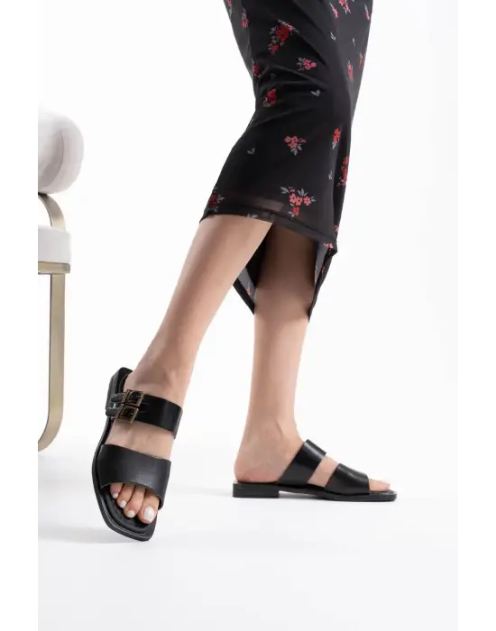 Alessi Siyah Hakiki Deri Terlik