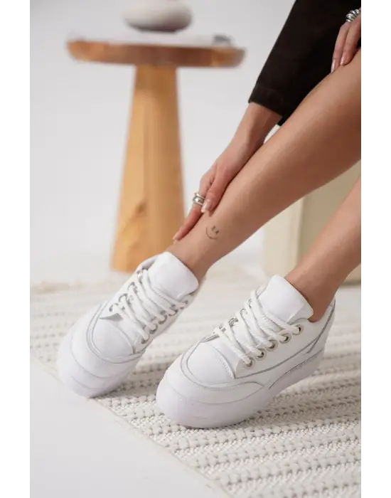 Alice Beyaz Kadın Gizli Topuklu Sneaker