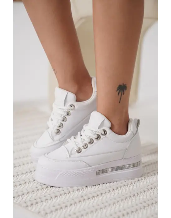 Alice Beyaz Kadın Gizli Topuklu Sneaker