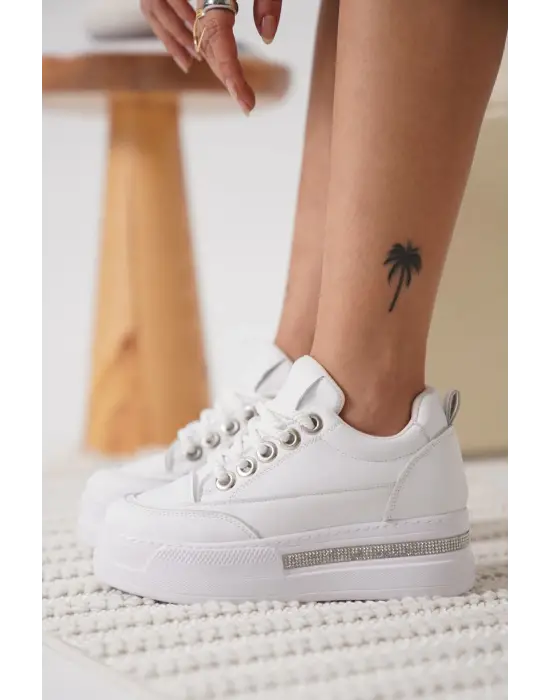Alice Beyaz Kadın Gizli Topuklu Sneaker