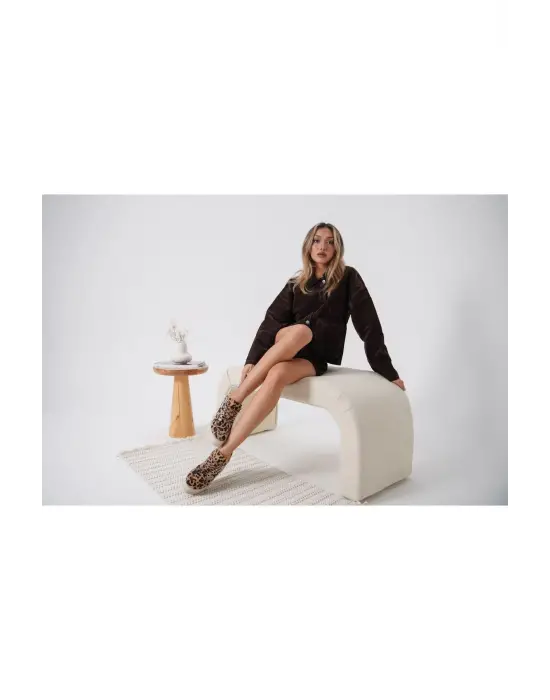 Alice Kadın Leopar Desenli Gizli Topuklu Sneaker