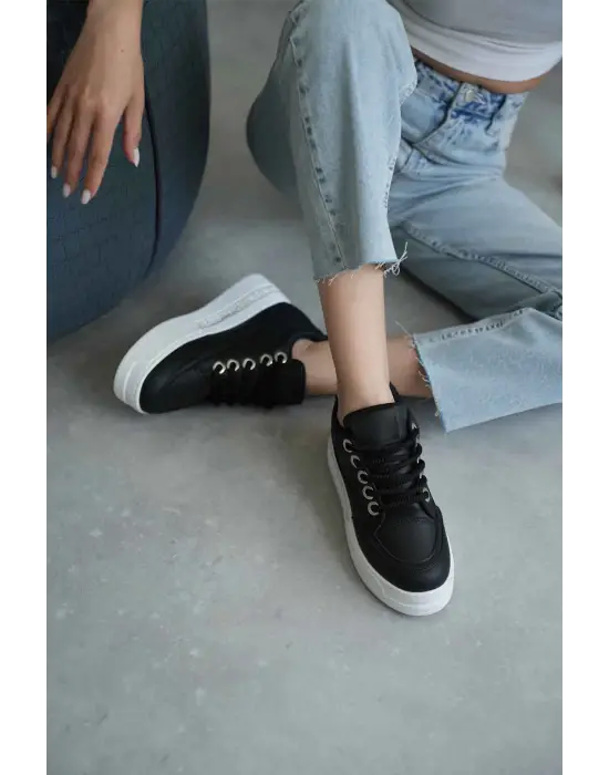 Alice Siyah Kadın Gizli Topuklu Sneaker
