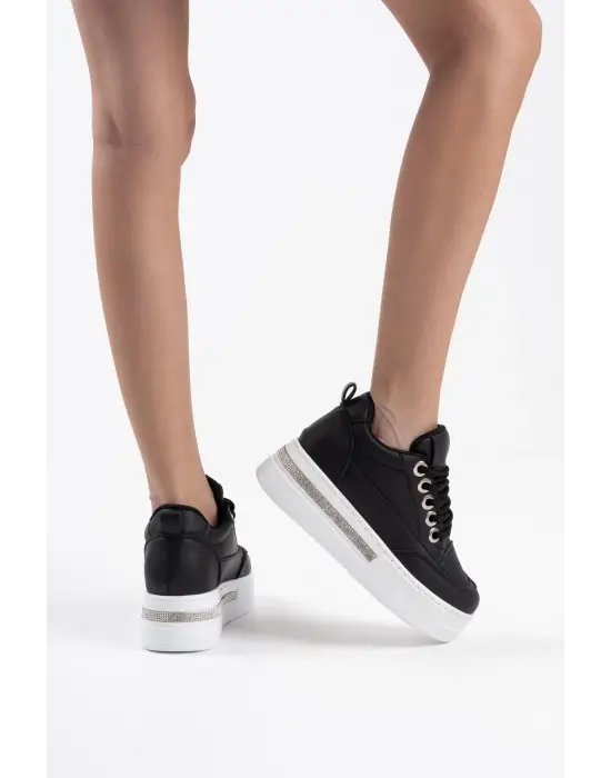 Alice Siyah Kadın Gizli Topuklu Sneaker