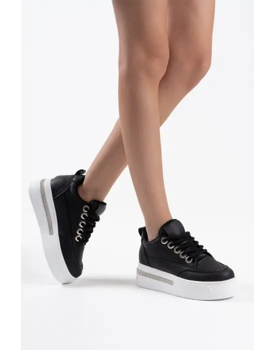 Alice Siyah Kadın Gizli Topuklu Sneaker