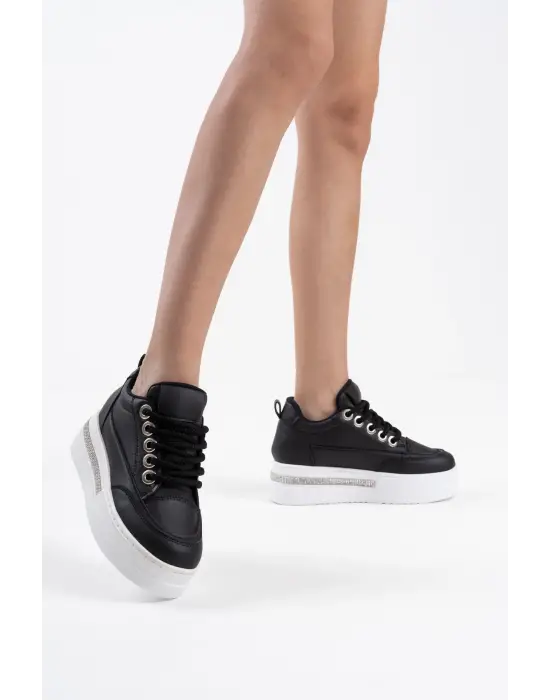 Alice Siyah Kadın Gizli Topuklu Sneaker