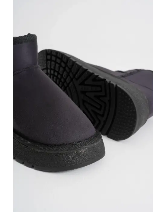 Alina Kadın Siyah Kışlık Kürklü Bot