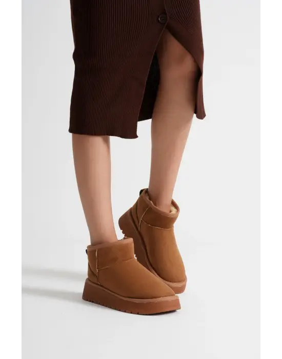 Alina Kadın Taba Kışlık Kürklü Bot