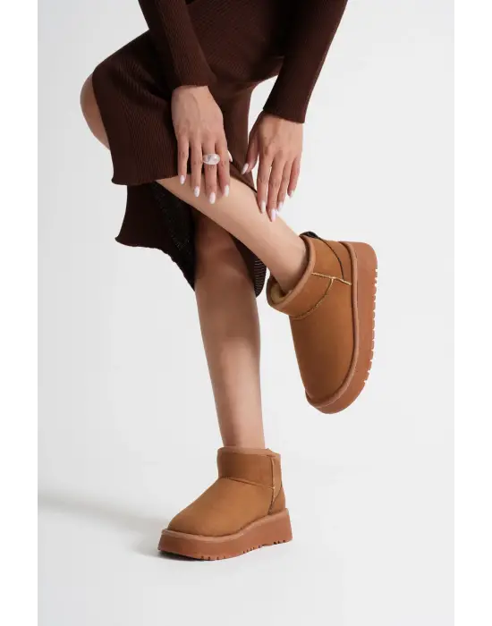 Alina Kadın Taba Kışlık Kürklü Bot
