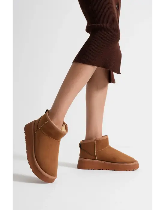 Alina Kadın Taba Kışlık Kürklü Bot