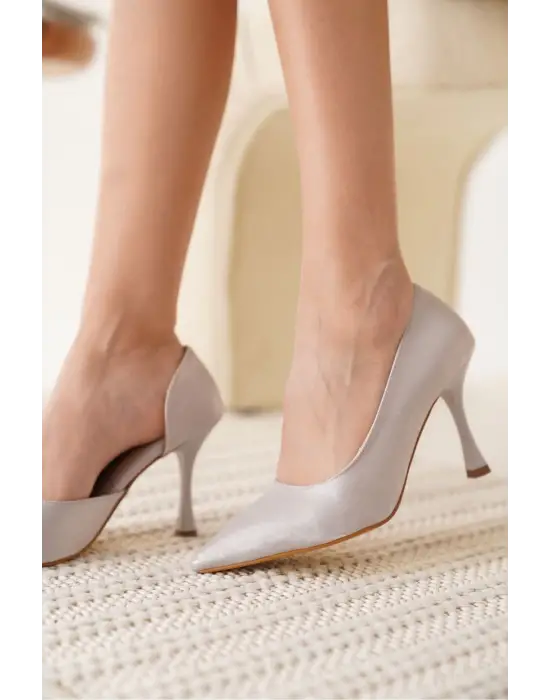 Angela Kadın Gümüş Topuklu Ayakkabı