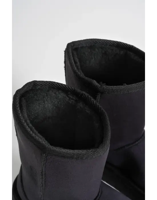 Anisa Kadın Siyah Kışlık Kürklü Bot