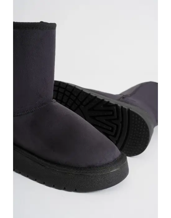 Anisa Kadın Siyah Kışlık Kürklü Bot