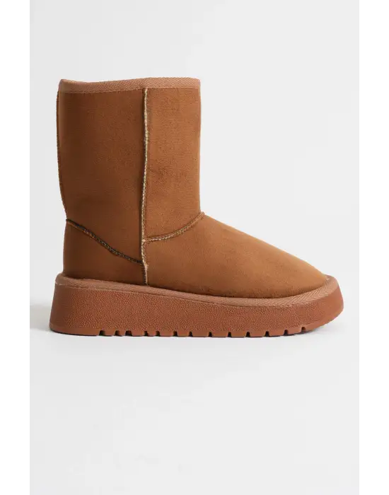 Anisa Kadın Taba Kışlık Kürklü Bot