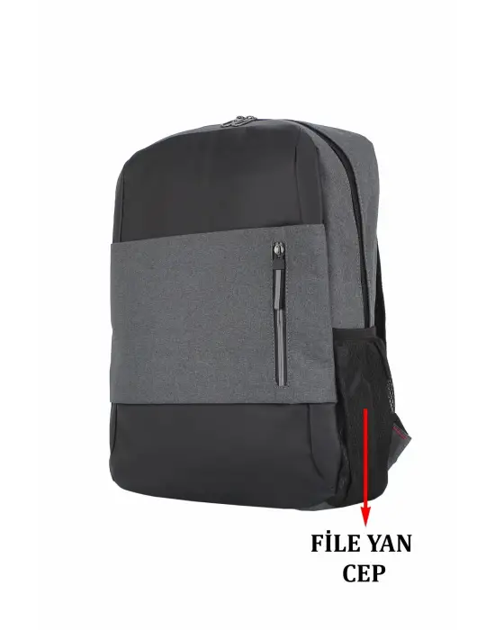 Antrasit Darbe Emici Korumalı Usb Aparatlı 14-15,6 Inç Laptop Bölmeli Ithal Sırt Çantası