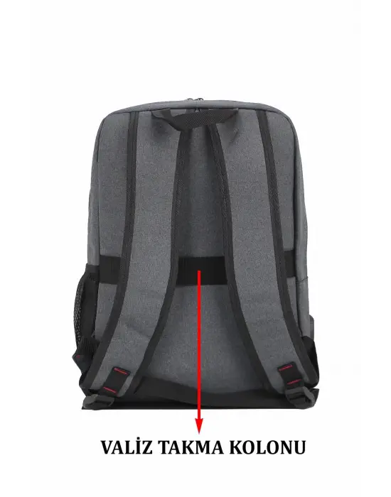 Antrasit Darbe Emici Korumalı Usb Aparatlı 14-15,6 Inç Laptop Bölmeli Ithal Sırt Çantası