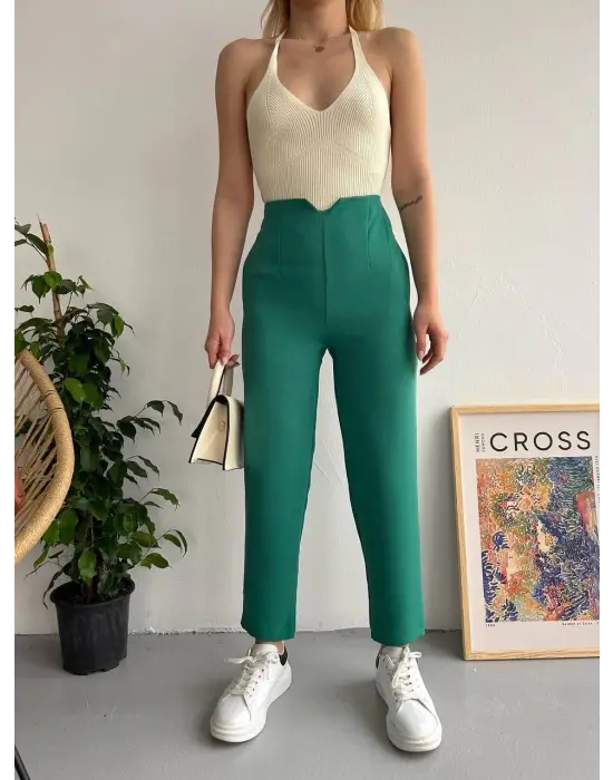 Atlas Fletolu Pantolon Petrol Yeşili