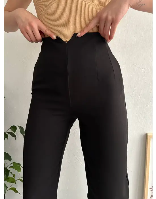 Atlas Fletolu Pantolon Siyah