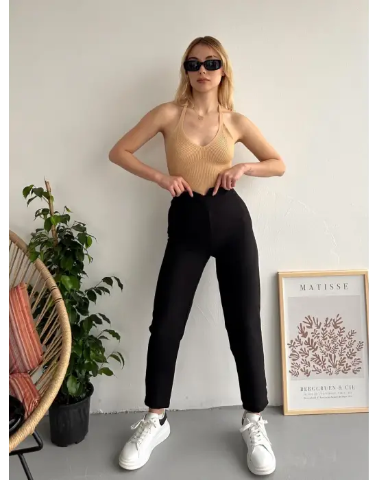 Atlas Fletolu Pantolon Siyah