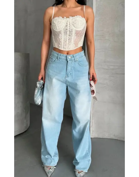 Baggy Süper Taş Bıyık Yıkama Buz Mavi D2007