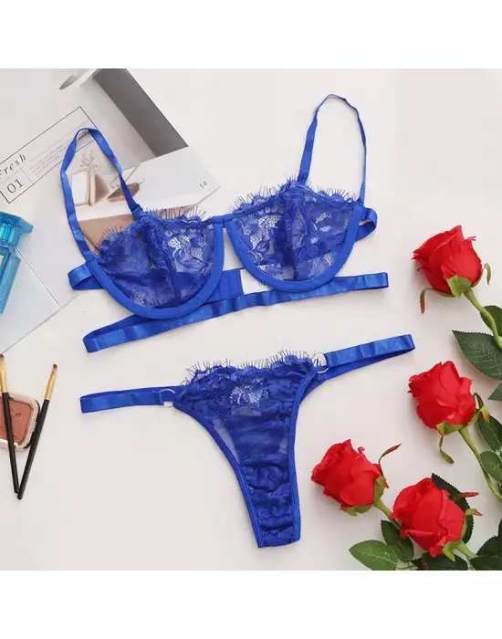 Balenli Anastasia Saks Dantel Bralet Takım