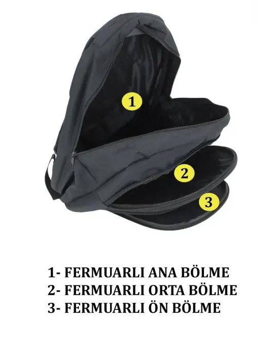 Basic Siyah Okul Sırt Çantası